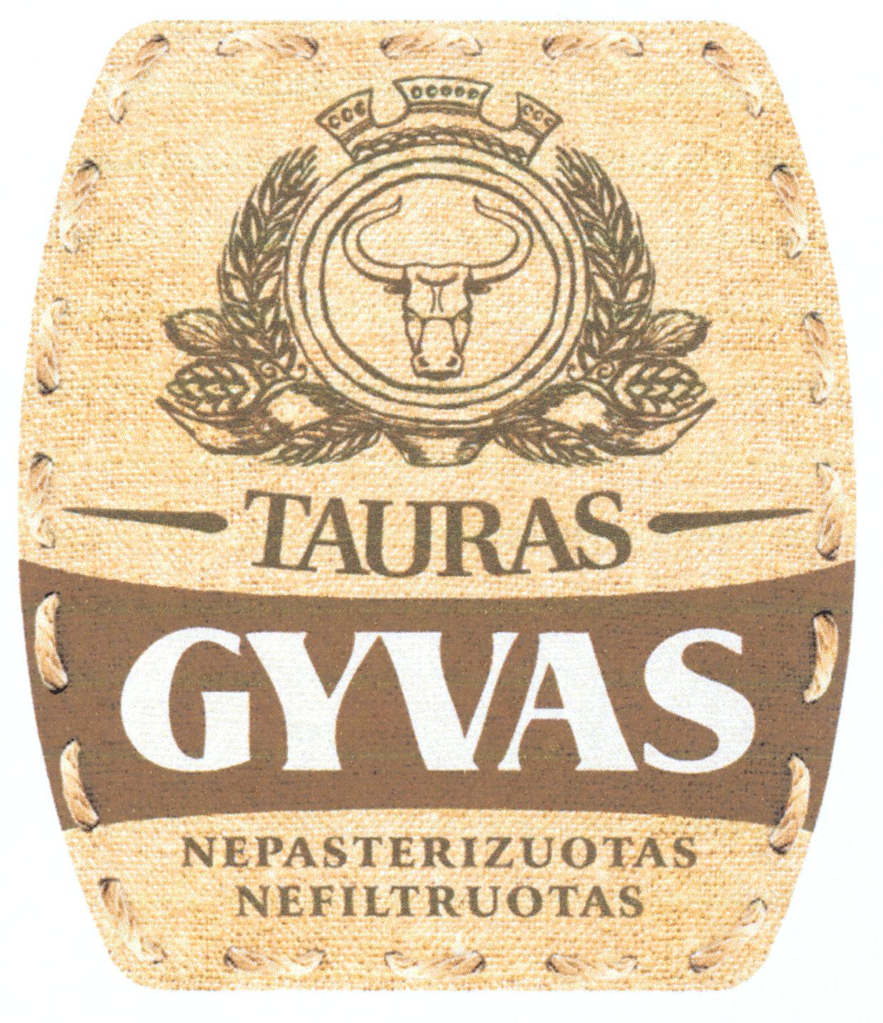 Prekės ženklas: TAURAS GYVAS NEPASTERIZUOTAS NEFILTRUOTAS